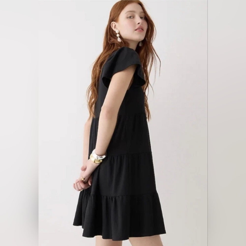 J.Crew Knit broken-in jersey tiered mini dress S
